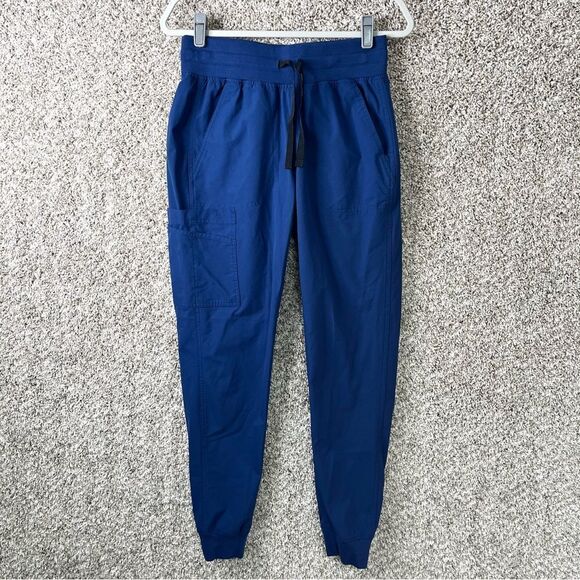 Carhartt Scrub Pants Women’s Small Tall Force Essentials Blue Cargo Joggers - Picture 1 of 6